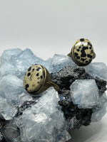 Load image into Gallery viewer, Dalmatian Jasper Oval Ring - Bronze
