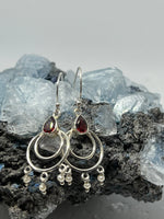 Load image into Gallery viewer, Blood Moon Garnet Earrings - 925 Silver
