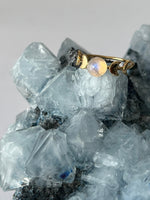 Load image into Gallery viewer, Moonstone Moon Phases Dainty Ring - Gold
