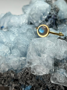 Labradorite Dainty Ring - Gold