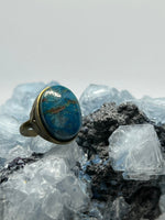 Load image into Gallery viewer, Azurite Malachite Ring Bronze
