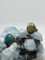 Load image into Gallery viewer, Azurite Malachite Ring Bronze
