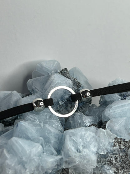 Silver O Ring Choker Necklace