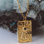 Load image into Gallery viewer, Sunscape Sun Charm Pendant Necklace - Gold

