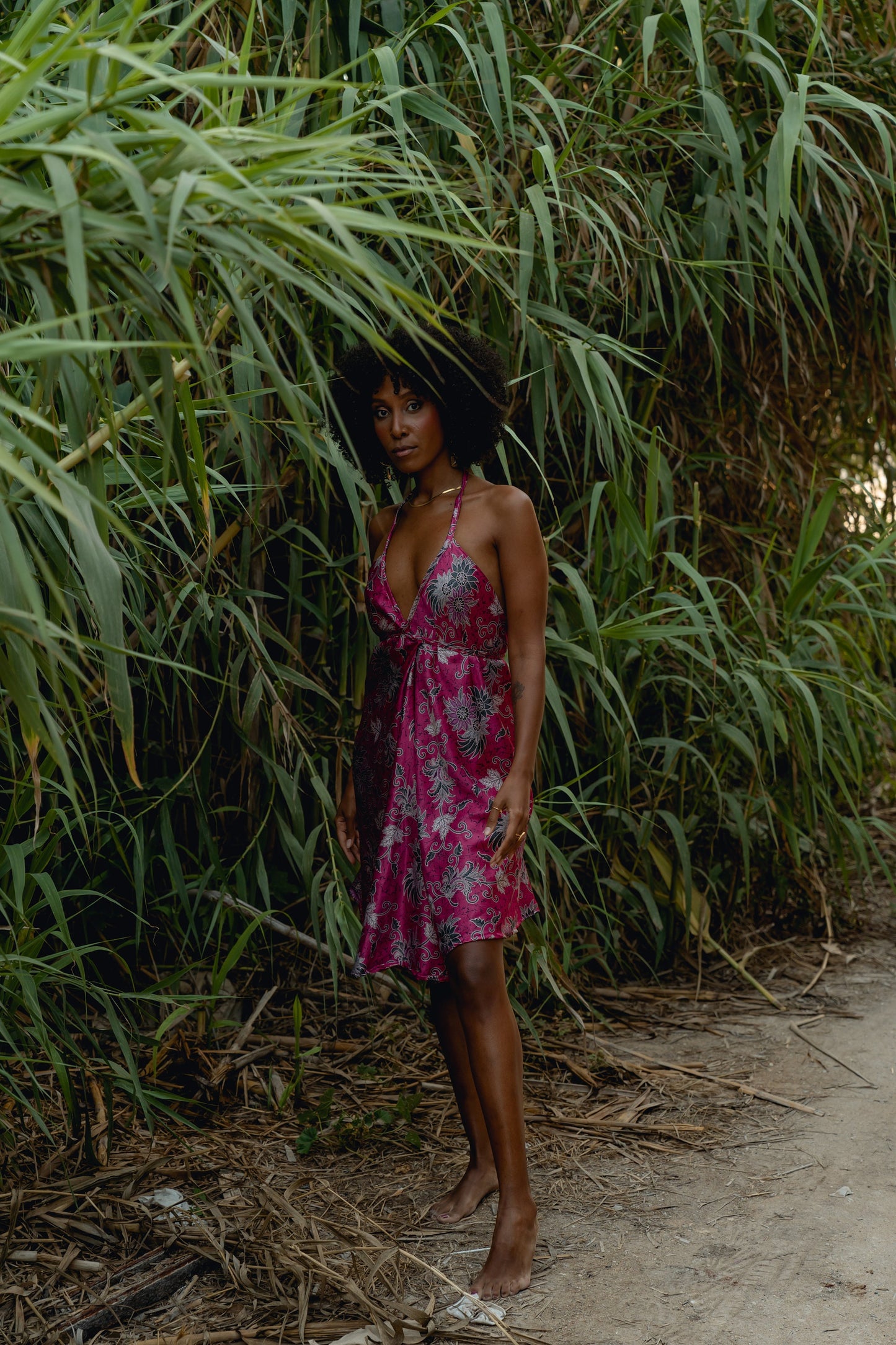 pink floral silk dress, midi silk dress, wedding guest silk dress, garden party dress, floral dress silk, bali silk dress, boho silk dress, bohemian dress short, floral print silk dress, handmade silk dress, summer silk dress