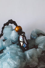 Load image into Gallery viewer, Aura Quartz Macrame Necklace Crystal
