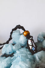 Load image into Gallery viewer, Aura Quartz Macrame Necklace Crystal
