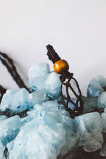 Load image into Gallery viewer, Aura Quartz Macrame Necklace Crystal
