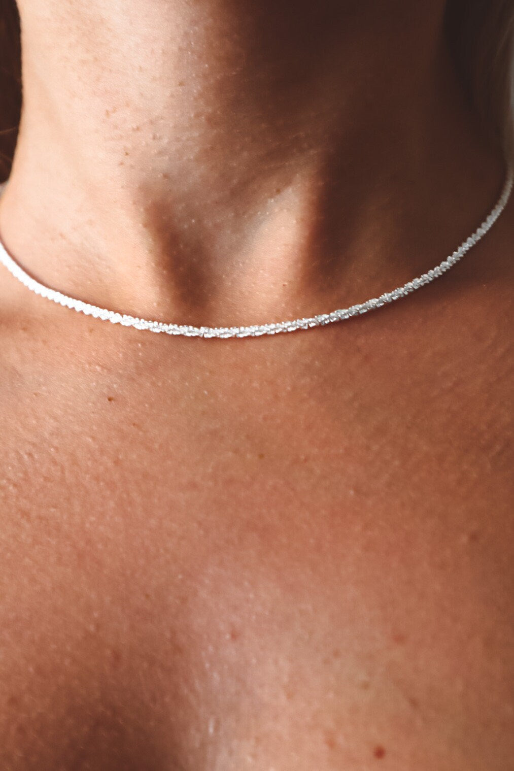 925 silver chain necklace, 925 chain, sparkling chain silver, silver choker necklace, 925 silver choker, 925 sterling silver, chain silver womens, silver choker womens, gift jewelry, gift necklace, malta jewellery
