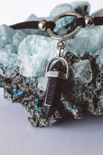 Charger l&#39;image dans la galerie, submissive day collar, day collar sub, discreet day collar, blue sandstone jewelry, o ring choker, crystal choker, gemstone jewelry, gemstone jewellery, blue sandstone necklace silver, silver jewelry blue sandstone
