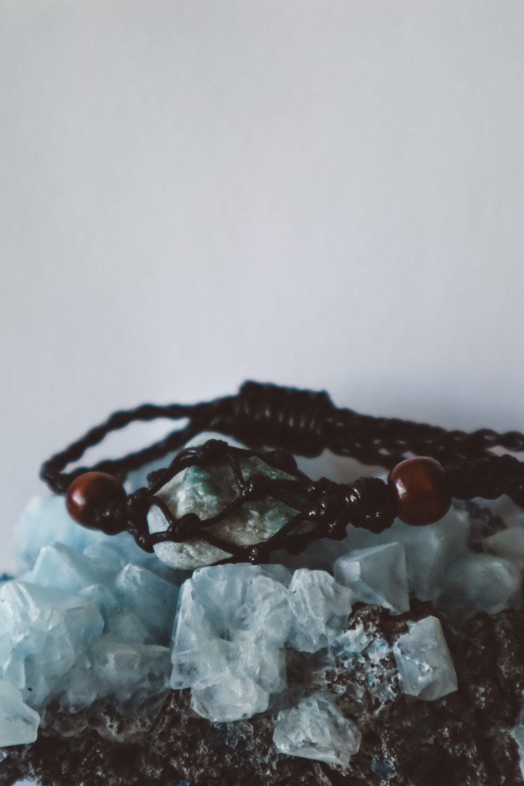 Raw Amazonite Macrame Bracelet