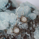 Load image into Gallery viewer, SOLIS Moonstone Sun Earrings - 925 Silver
