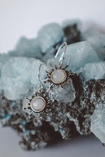 Load image into Gallery viewer, SOLIS Moonstone Sun Earrings - 925 Silver
